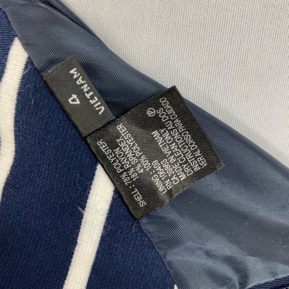 Tahari ASL Women's‎ Navy White Striped Business Career Pencil Skirt 4/W29 - Picture 7 of 7